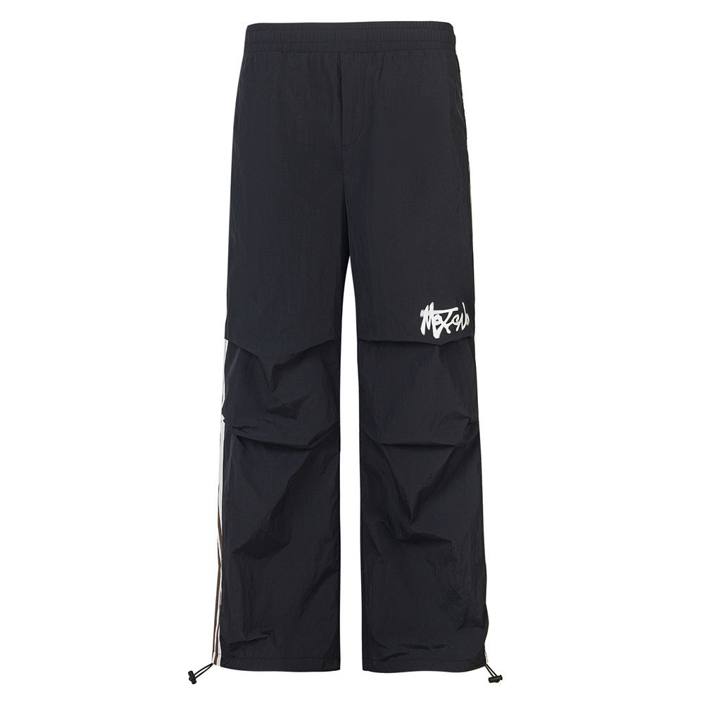 Loose Fashion Brand Pleated Paratrooper Casual Trousers Men