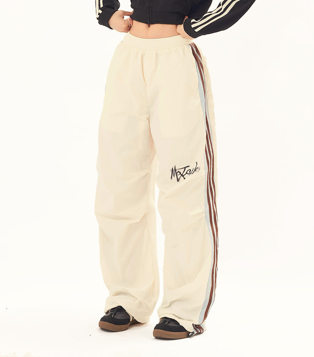 Loose Fashion Brand Pleated Paratrooper Casual Trousers Men