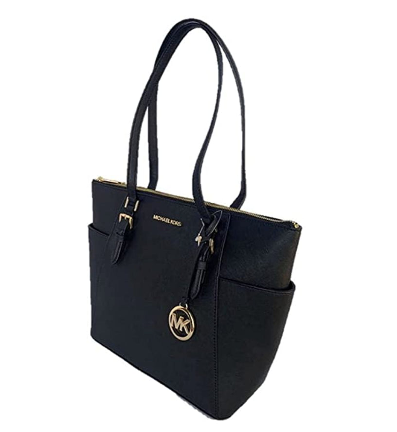 Michael Kors Charlotte Top Zip Tote MK Signature Shoulder Bag