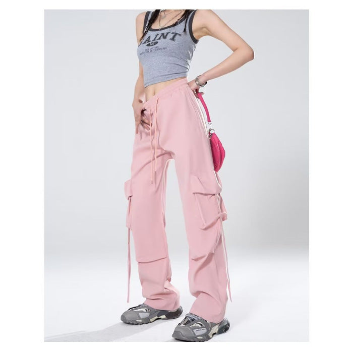 Loose Design Casual Mopping American Retro Trousers Women