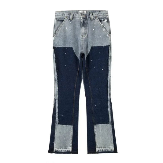 Men's jeans splashed with ink, couple jeans