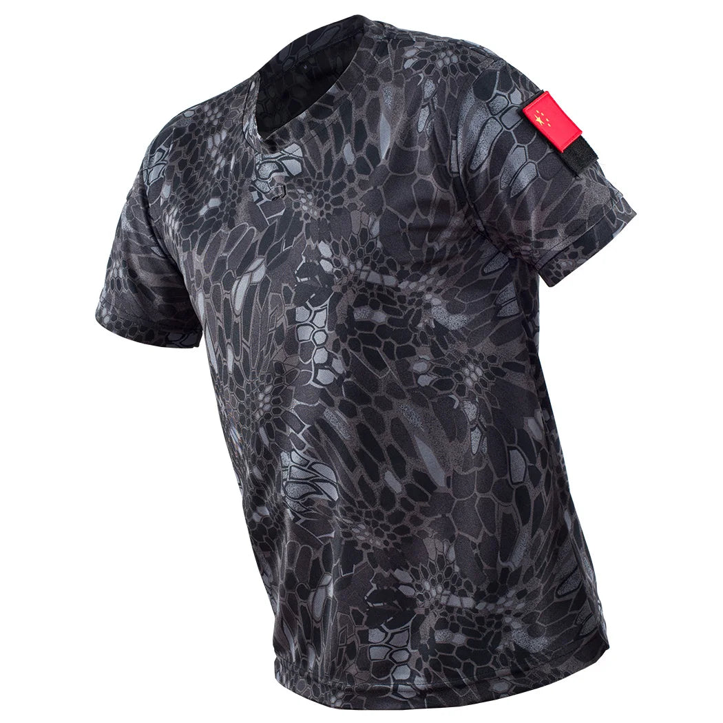 Men T Shirt  Tactical Multicam  Quick-drying Short Sleeve