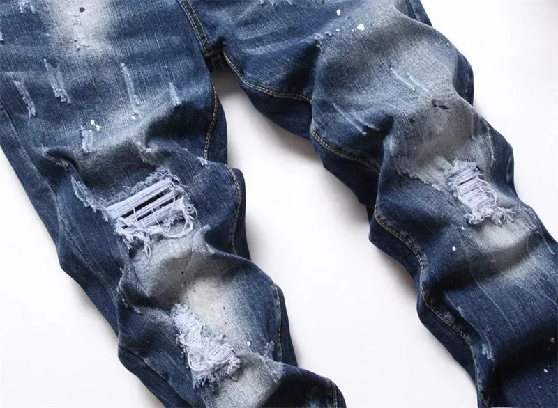 Men's Jean Ripped Skinny Jeans