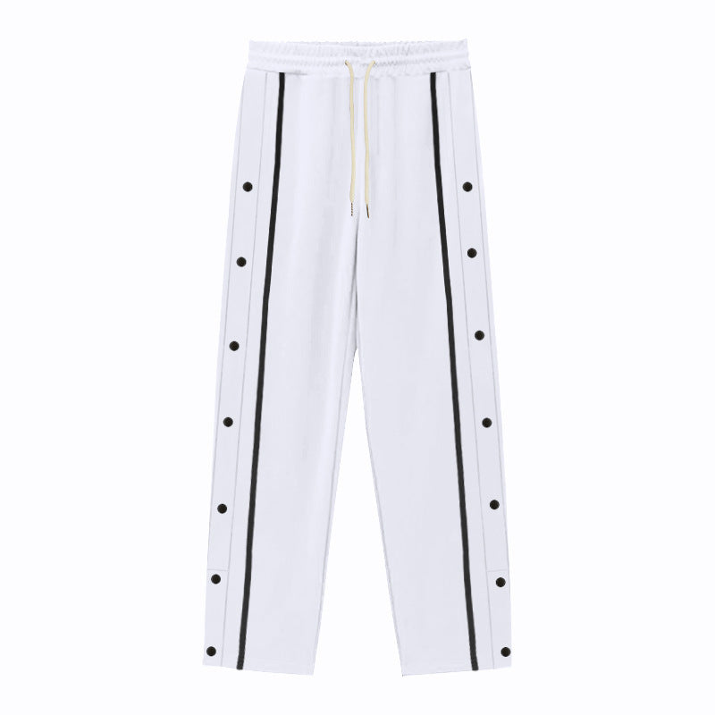 Casual Sports Breasted Pants Men's Loose Straight Trousers